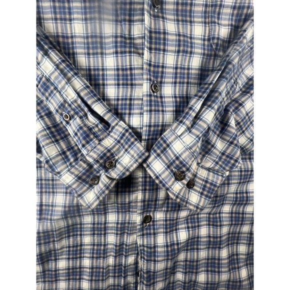 Eddie Bauer Men's Size L Plaid Long Sleeve Button Front Casual Shirt 100% Cotton - Picture 4 of 8